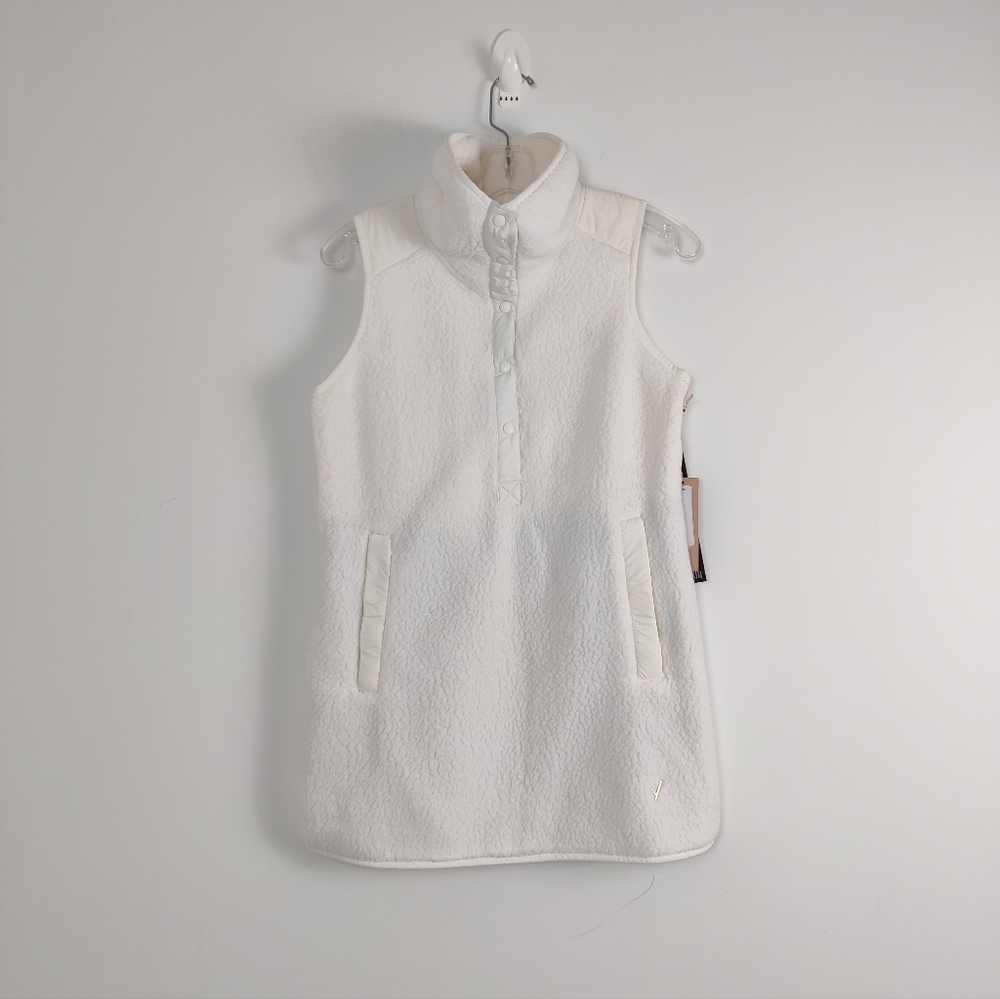 Polartec Women's Shearling Sherpa Teddy Vest Size Small NEW Tunic Length